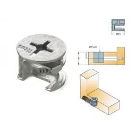 ÖSSZEHÚZÓ CAM2000 EXCENTERHÁZ 15x11,9 mm FÉM