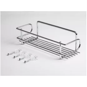   FÜRDŐSZOBAI TÁROLÓ PA002 EGYRÉSZES POLC 260×80×100 mm KRÓM