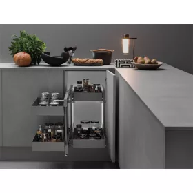   BELSŐ FÉMRÁCS LAMINA KUBICO602LVGM SAROKSZEKRÉNYBE SZERELHETŐ 966x567x487mm ANTRACIT