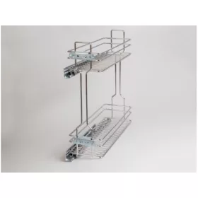   BELSŐ FÉMRÁCS 10L02/20-45PCR OLDALLAPRA SZERELHETŐ CSILLAPÍTOTT KIHÚZHATÓ POLC 156x535x510mm KRÓM