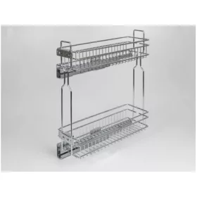   BELSŐ FÉMRÁCS HFR200 OLDALLAPRA SZERELHETŐ 151x545x468mm KRÓM