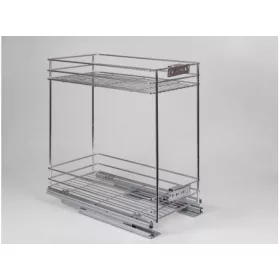   BELSŐ FÉMRÁCS 24270.300 FENÉKLAPRA SZERELHETŐ 2 RÉSZES KIHÚZHATÓ POLC 245x510x475mm KRÓM