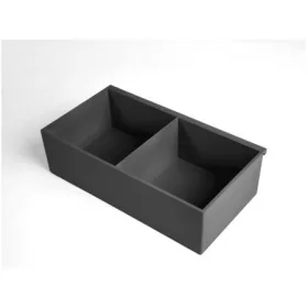   KÜLSŐ FÉMRÁCS "PRATIKA" 2 RÉSZES TÁROLÓ, LAPOS-SZÉLES 270x75x147MM FEKETE