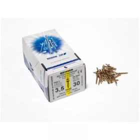   FACSAVAR REISSER 3,5x30mm ACÉL, SÁRGÍTOTT, TÖVIGMENETES 1000db/doboz