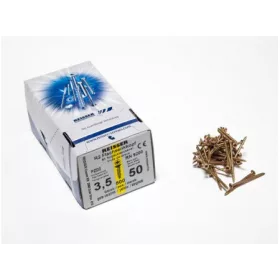   FACSAVAR REISSER 3,5x50mm ACÉL, SÁRGÍTOTT, TÖVIGMENETES 500db/doboz