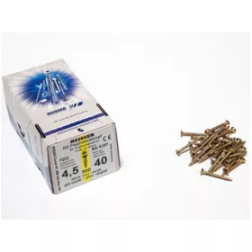  FACSAVAR REISSER 4,5x40mm ACÉL, SÁRGÍTOTT, TÖVIGMENETES 500db/doboz