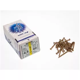   FACSAVAR REISSER 4,5x60mm ACÉL, SÁRGÍTOTT, TÖVIGMENETES 200db/doboz