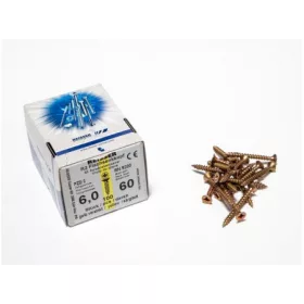   FACSAVAR REISSER 6x60mm ACÉL, SÁRGÍTOTT, TÖVIGMENETES 100db/doboz