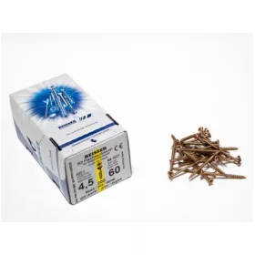   FACSAVAR REISSER 4,5x60mm ACÉL, SÁRGÍTOTT, RÉSZMENETES 200db/doboz
