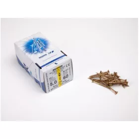   FACSAVAR REISSER 5x60mm ACÉL, SÁRGÍTOTT, RÉSZMENETES 200db/doboz