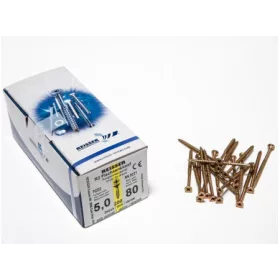   FACSAVAR REISSER 5x80mm ACÉL, SÁRGÍTOTT, RÉSZMENETES 200db/doboz
