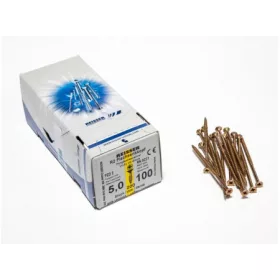   FACSAVAR REISSER 5x100mm ACÉL, SÁRGÍTOTT, RÉSZMENETES 200db/doboz