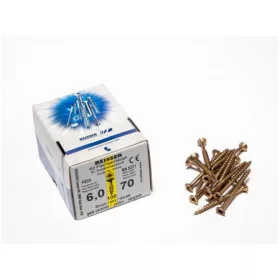   FACSAVAR REISSER 6x70mm ACÉL, SÁRGÍTOTT, RÉSZMENETES 100db/doboz