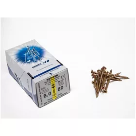   FACSAVAR REISSER 6x80mm ACÉL, SÁRGÍTOTT, RÉSZMENETES 100db/doboz