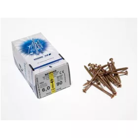   FACSAVAR REISSER 6x90mm ACÉL, SÁRGÍTOTT, RÉSZMENETES 100db/doboz