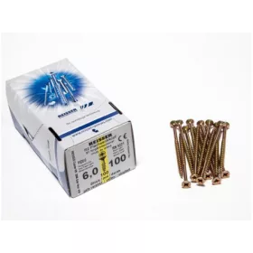   FACSAVAR REISSER 6x100mm ACÉL, SÁRGÍTOTT, RÉSZMENETES 100db/doboz