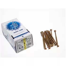   FACSAVAR REISSER 6x120mm ACÉL, SÁRGÍTOTT, RÉSZMENETES 100db/doboz