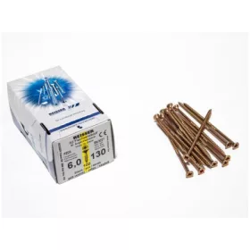   FACSAVAR REISSER 6x130mm ACÉL, SÁRGÍTOTT, RÉSZMENETES 100db/doboz