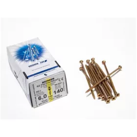   FACSAVAR REISSER 6x140mm ACÉL, SÁRGÍTOTT, RÉSZMENETES 100db/doboz