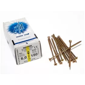   FACSAVAR REISSER 6x150mm ACÉL, SÁRGÍTOTT, RÉSZMENETES 100db/doboz