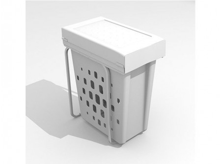 FŰRDŐSZOBAI TÁROLÓ LAB1294 SZENNYESKOSÁR 40 L, 255x450x537 mm FEHÉR