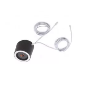   LED VILÁGÍTÁS UNIKA 4.5W/24V KÜLSŐ FÉNYERŐ-ÉS SZÍNHŐM. VEZÉRLÉS 2 USB PORTTAL D=75mm FEKETE