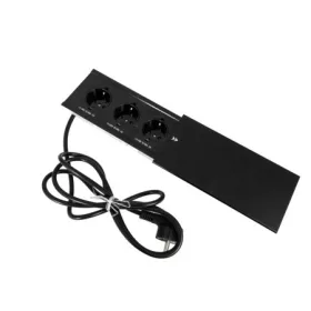   IRODABÚTOR TARTOZÉKOK KONNEKTOR ELOSZTÓ MODULBOX III - 2x230V + 2xUSB (5V/2A) MATT FEKETE
