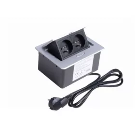   IRODABÚTOR TARTOZÉKOK KONNEKTOR ELOSZTÓ MODULBOX MINI - 2×230V ALUMINIUM